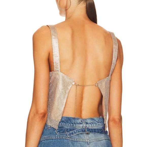 Revolve SNDYS Audrina Top in Gold Size XS NWT - Picture 2 of 4